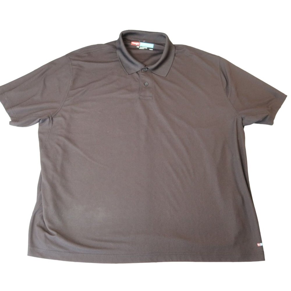 WRANGLER Shirt Men's Short Sleeve Breathe Dri Polo Collared Black 4XL